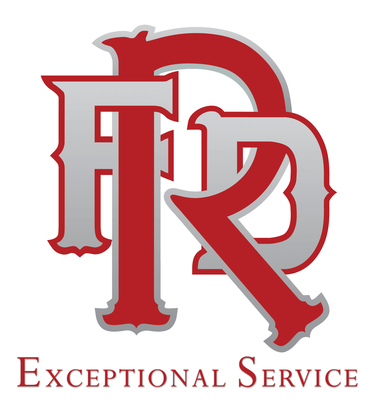 RFD logo with Exceptional Service_red