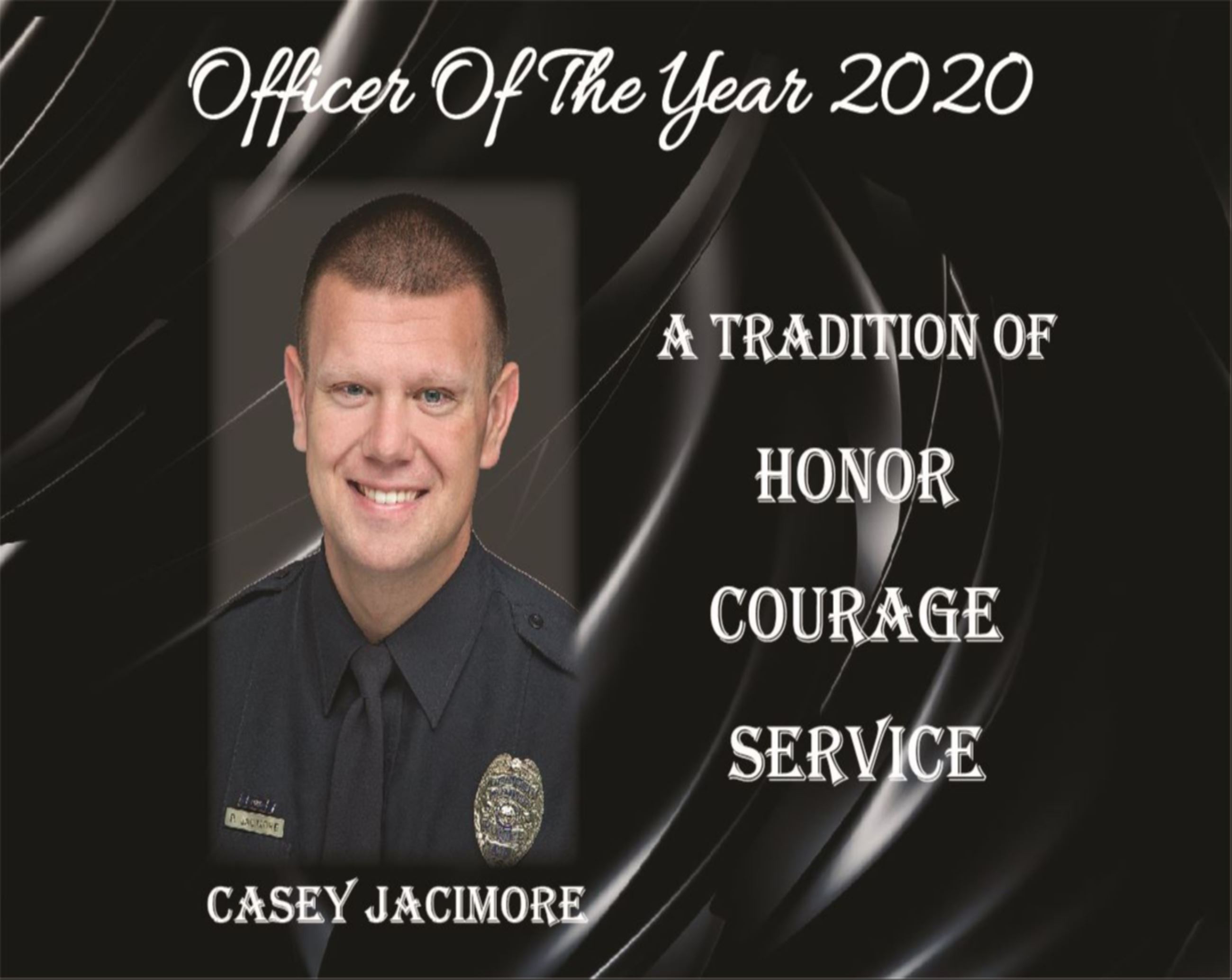 Casey Jacimore Officer of the Year 2019 