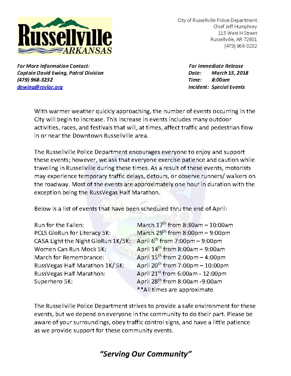 Press Release Special Events